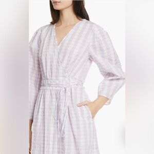 Baum and Pferdgarten NWT Abylene Check Seersucker Wrap Dress